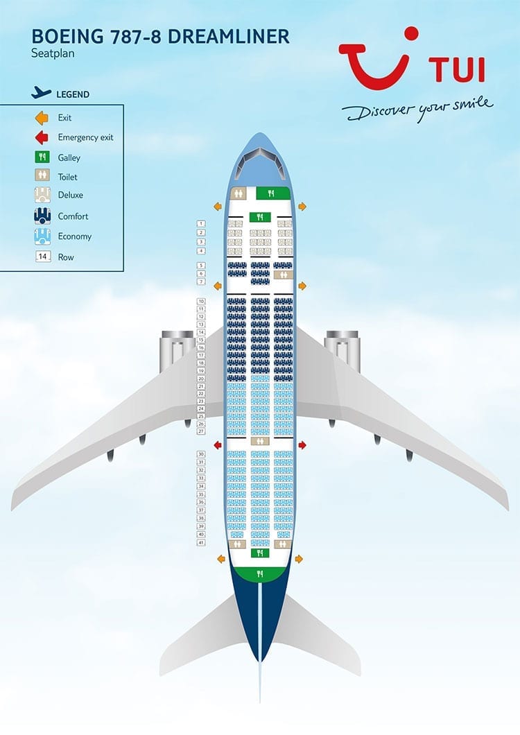 TUI Dreamliner stoelindeling » Waar zit je het beste?
