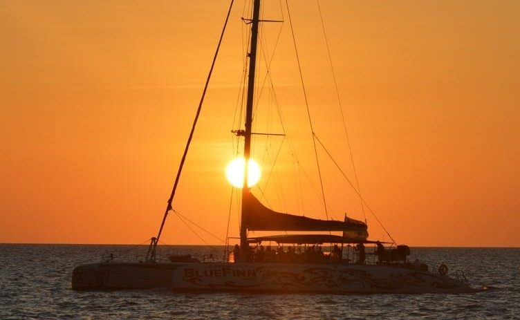 sunset curacao catamaran