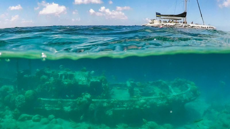catamaran tugboat snorkel curacao 800x450 1