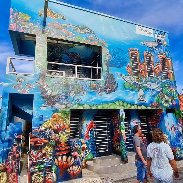 Caminhada de comida local Arte de rua de Curaçao