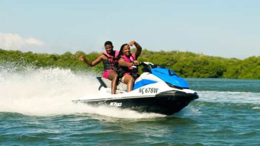 Excursie 35 jetski curacao spaanse water gratis passagier