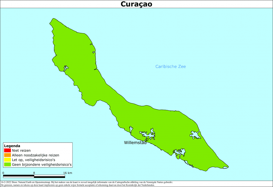 reisadvies Curacao: code groen