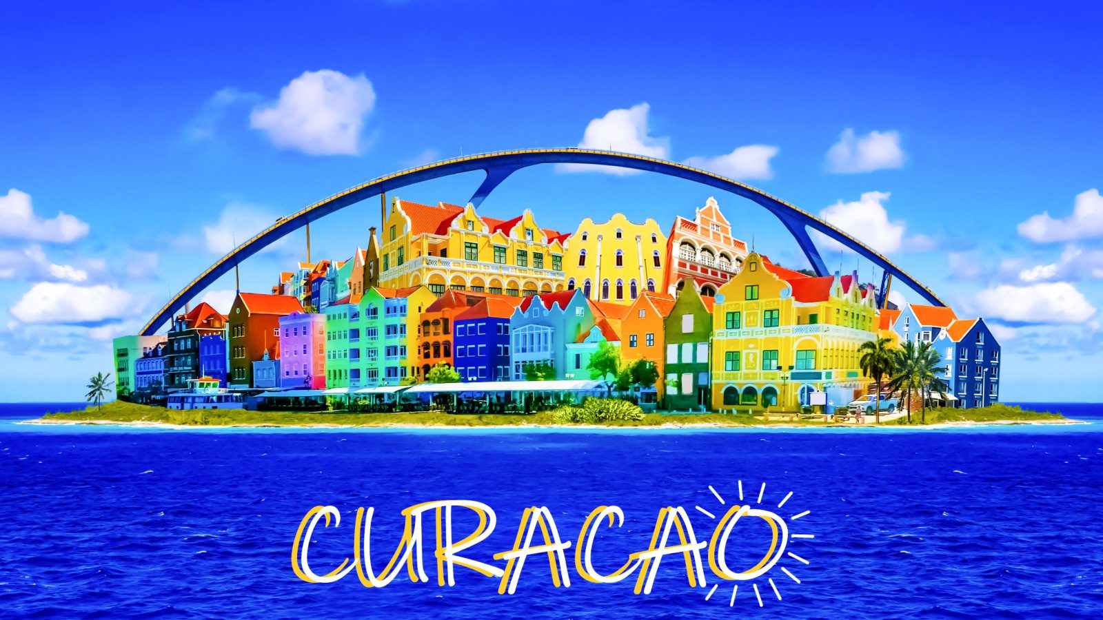 Curacao landmarks collage