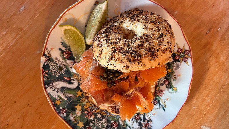 Number Ten lunch bagel salmon zalm