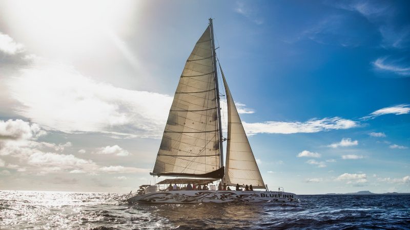 Sunset Curacao romantisch catamaran