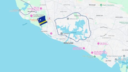 Piscadera Beach Curacao route