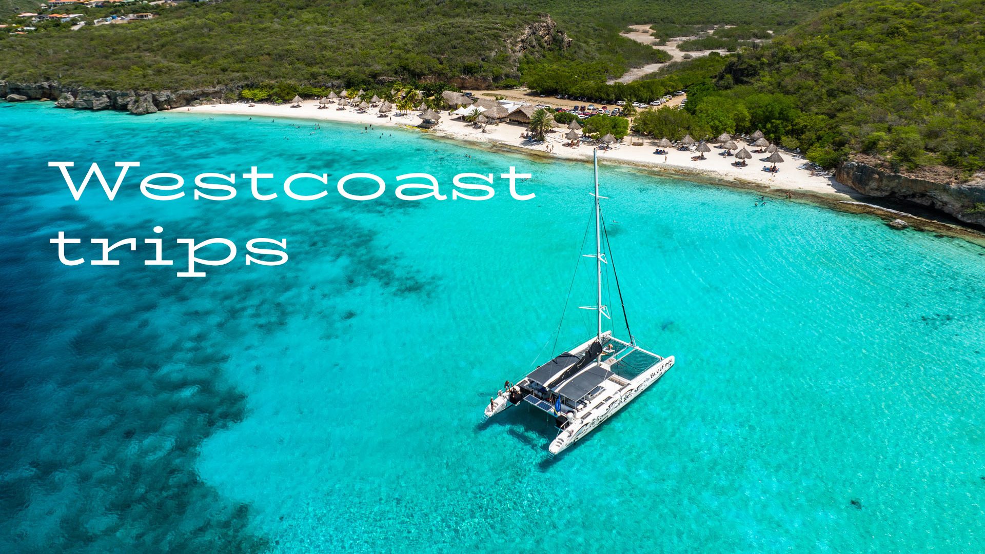 NaarCuracao.com 14 Westkust Curacao BlueFinn catamaran