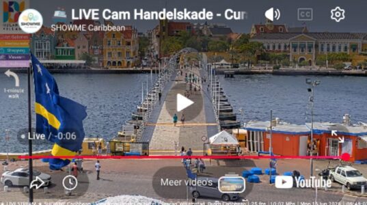 Over Curaçao 3 Livestream webcam Curacao Handelskade Pontjesbrug