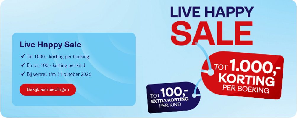 TUI korting Live Happy Sale 2026