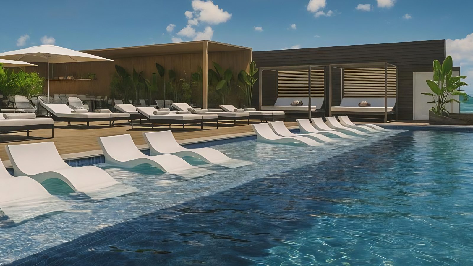 Zwembad aan zee bij The Pyrmont Curaçao in Pietermaai